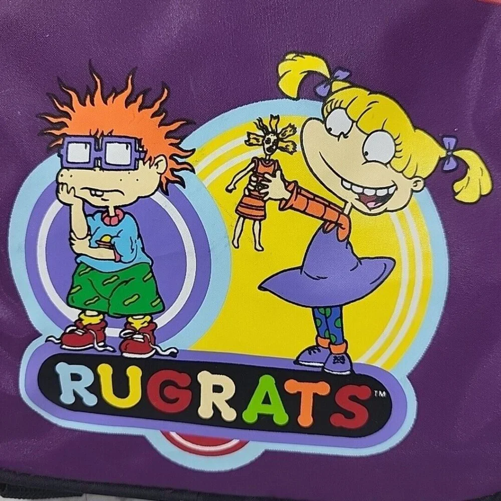 90s Nickelodeon Rugrats Chucky Angelica Mini Backpack Nylon Bag Cartoon‎ Purse